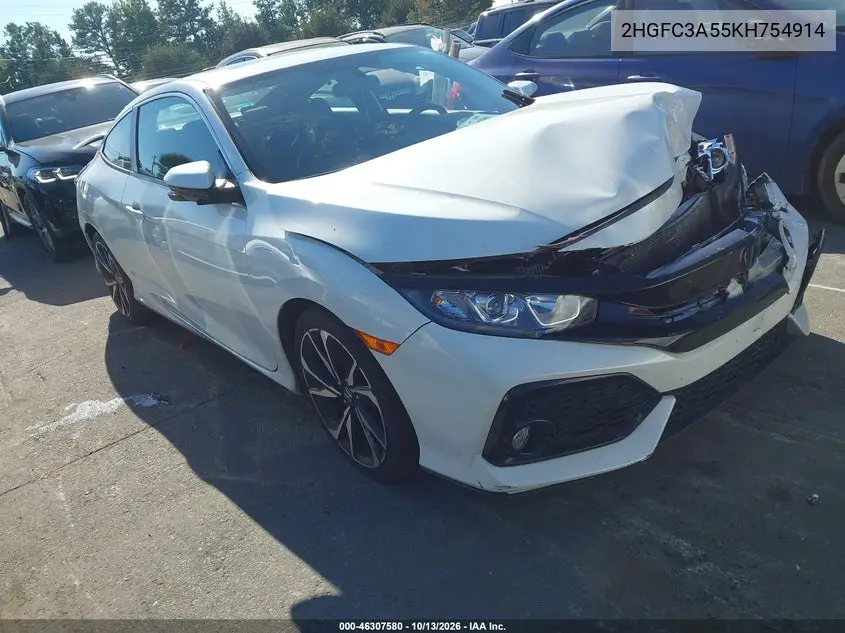 HONDA CIVIC 2019, VIN 2HGFC3A55KH754914