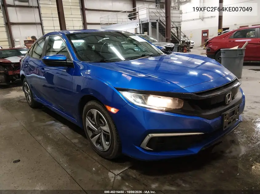 HONDA CIVIC 2019, VIN 19XFC2F64KE007049