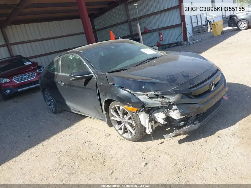 HONDA CIVIC 2019, VIN 2HGFC3B96KH355155