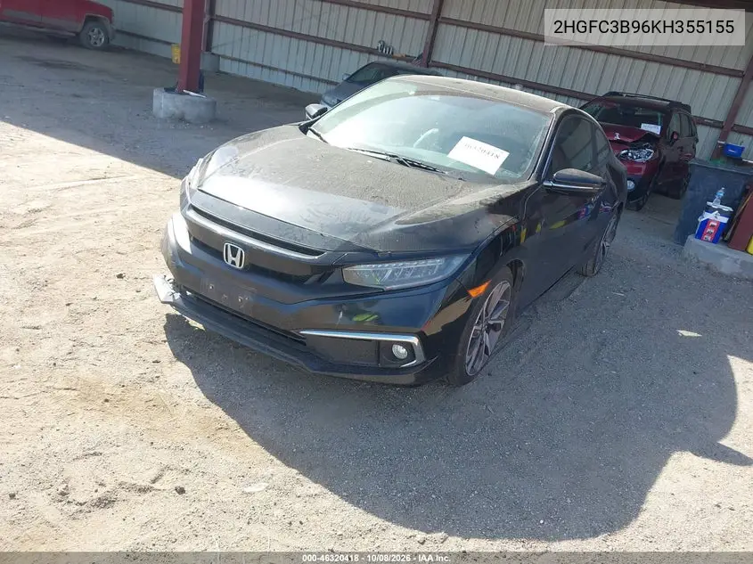2019 HONDA CIVIC VIN 2HGFC3B96KH355155 — фото 2