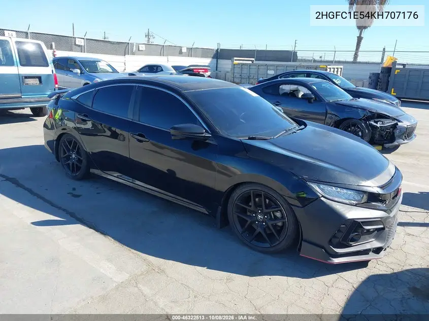 HONDA CIVIC 2019, VIN 2HGFC1E54KH707176