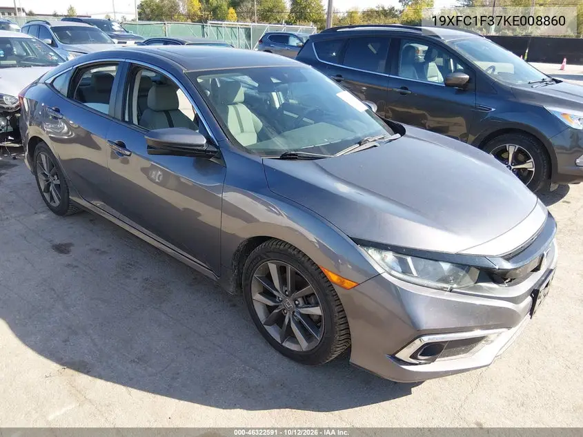 HONDA CIVIC 2019, VIN 19XFC1F37KE008860