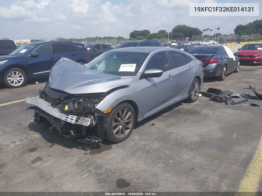 2019 HONDA CIVIC VIN 19XFC1F32KE014131 — фото 2