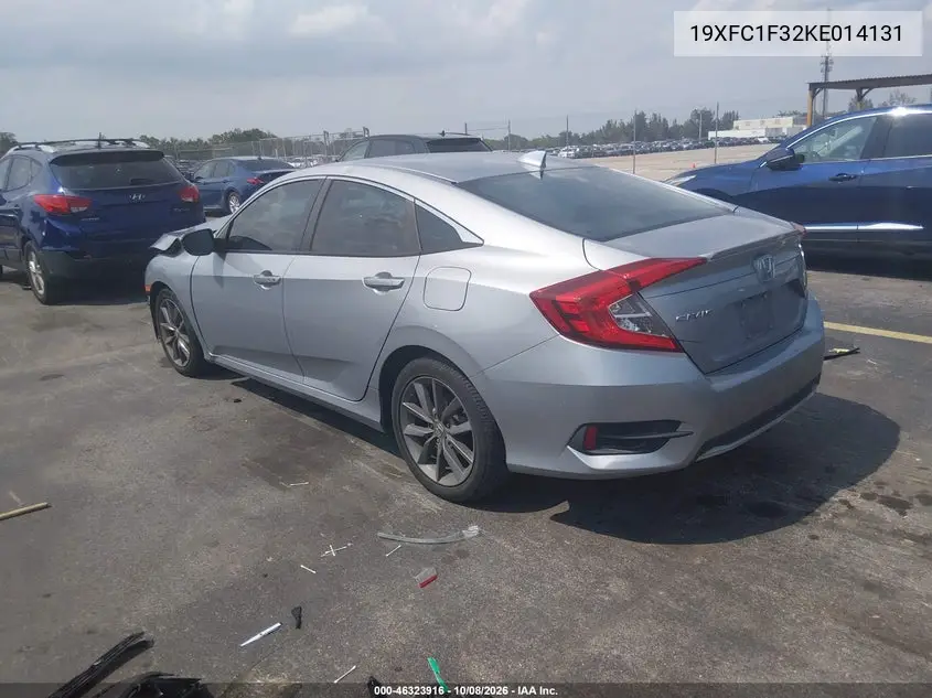 2019 HONDA CIVIC VIN 19XFC1F32KE014131 — фото 3
