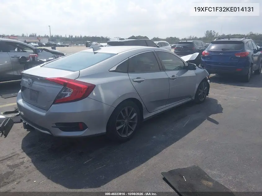 2019 HONDA CIVIC VIN 19XFC1F32KE014131 — фото 4