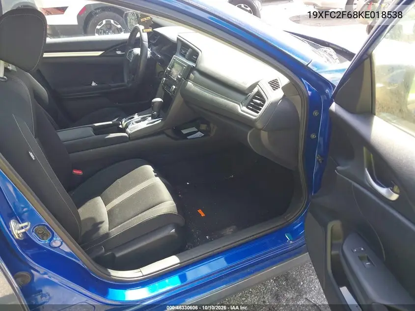 2019 HONDA CIVIC VIN 19XFC2F68KE018538 — фото 5