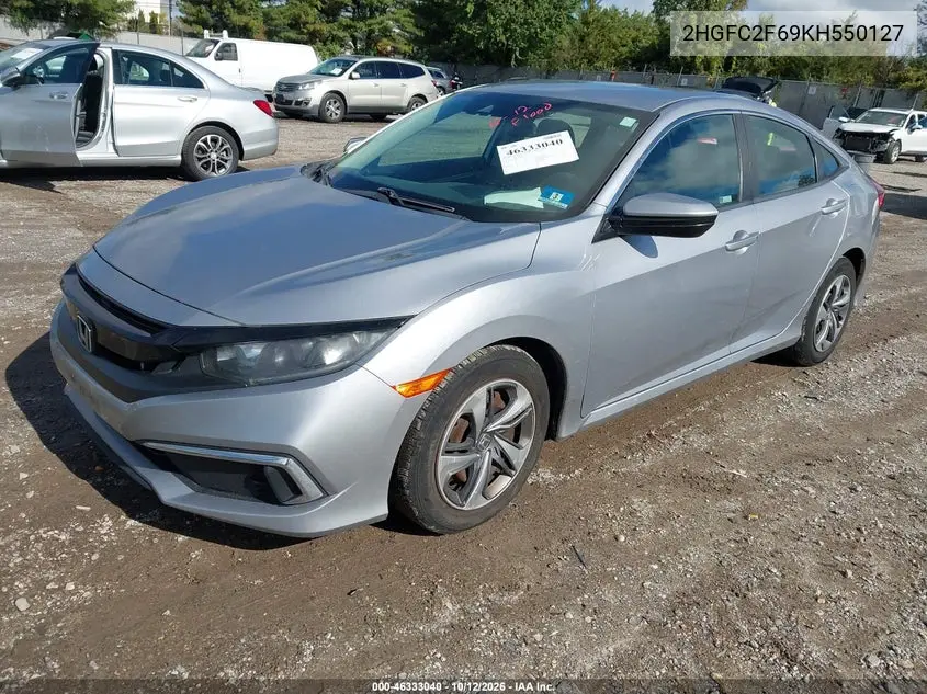 2019 HONDA CIVIC VIN 2HGFC2F69KH550127 — фото 3