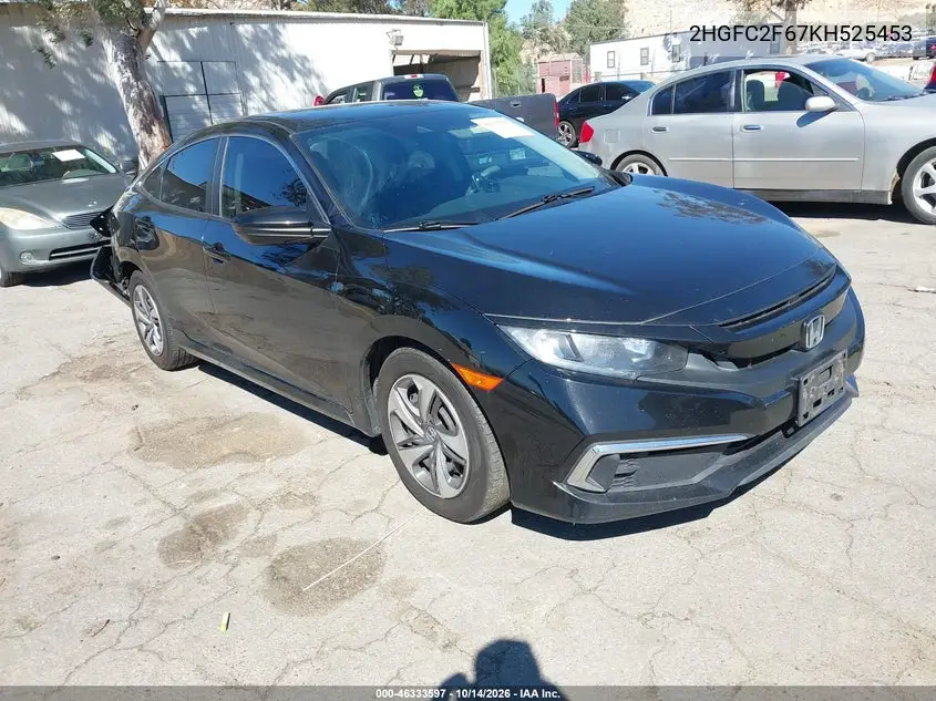 HONDA CIVIC 2019, VIN 2HGFC2F67KH525453