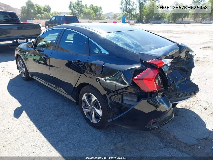 2019 HONDA CIVIC VIN 2HGFC2F67KH525453 — фото 3