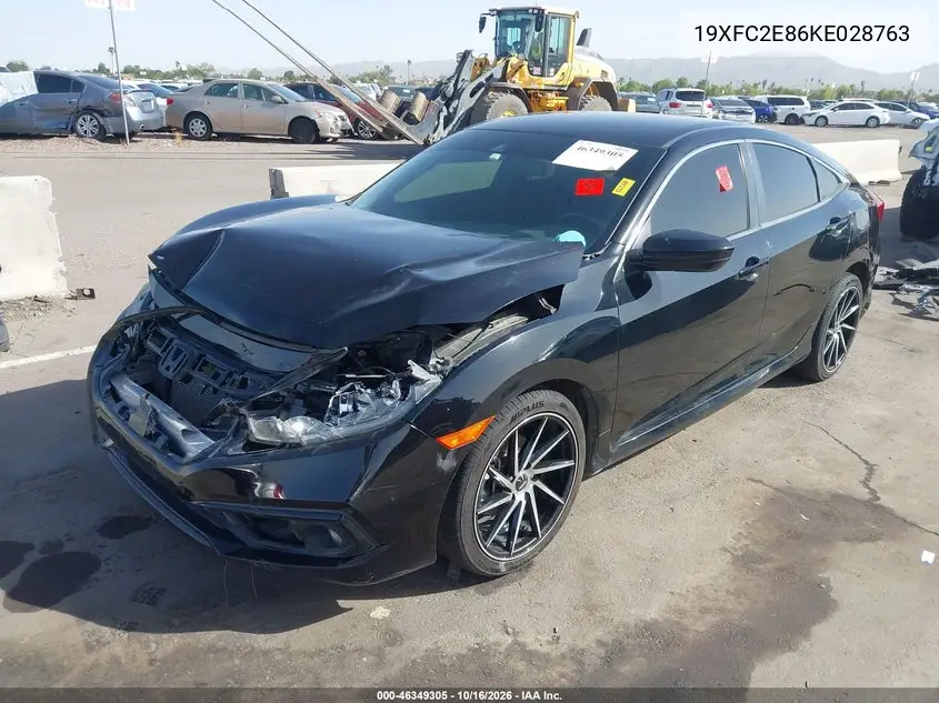 2019 HONDA CIVIC VIN 19XFC2E86KE028763 — фото 2