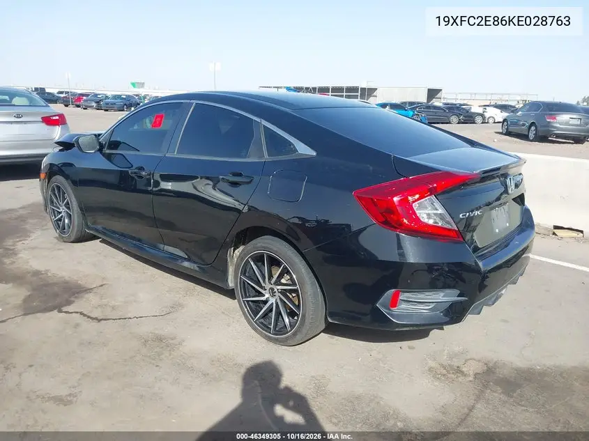 2019 HONDA CIVIC VIN 19XFC2E86KE028763 — фото 3