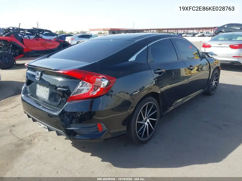2019 HONDA CIVIC VIN 19XFC2E86KE028763 — фото 4