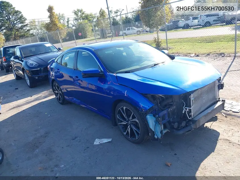 HONDA CIVIC 2019, VIN 2HGFC1E55KH700530