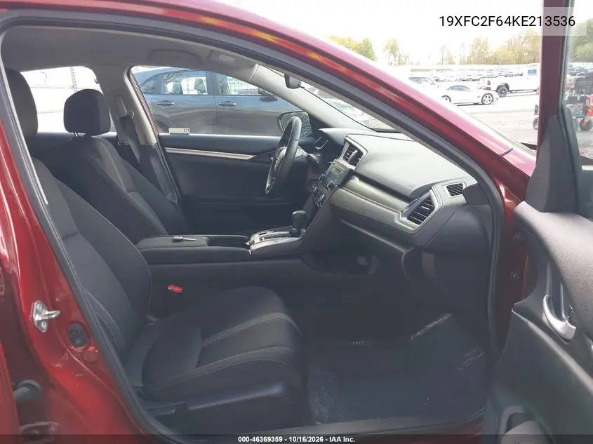 2019 HONDA CIVIC VIN 19XFC2F64KE213536 — фото 5