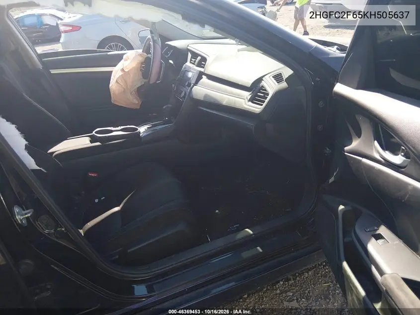2019 HONDA CIVIC VIN 2HGFC2F65KH505637 — фото 5