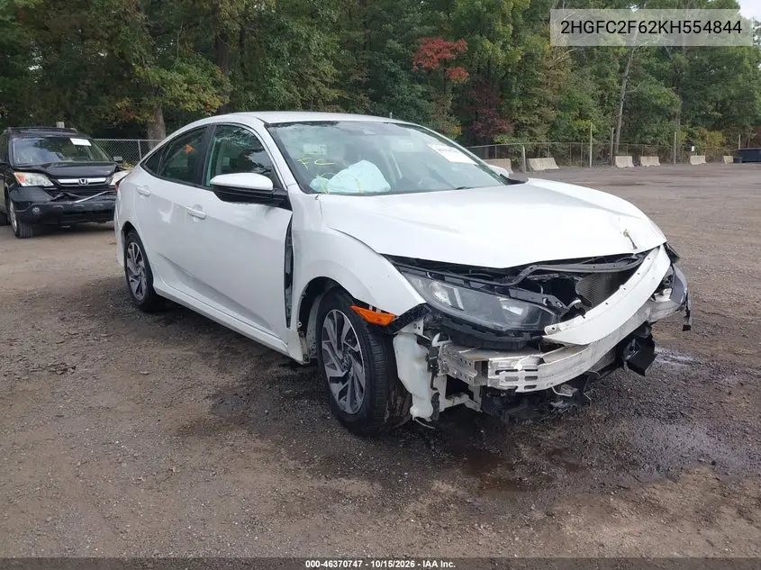 HONDA CIVIC 2019, VIN 2HGFC2F62KH554844