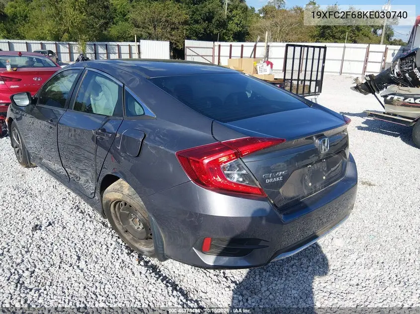 2019 HONDA CIVIC VIN 19XFC2F68KE030740 — фото 3