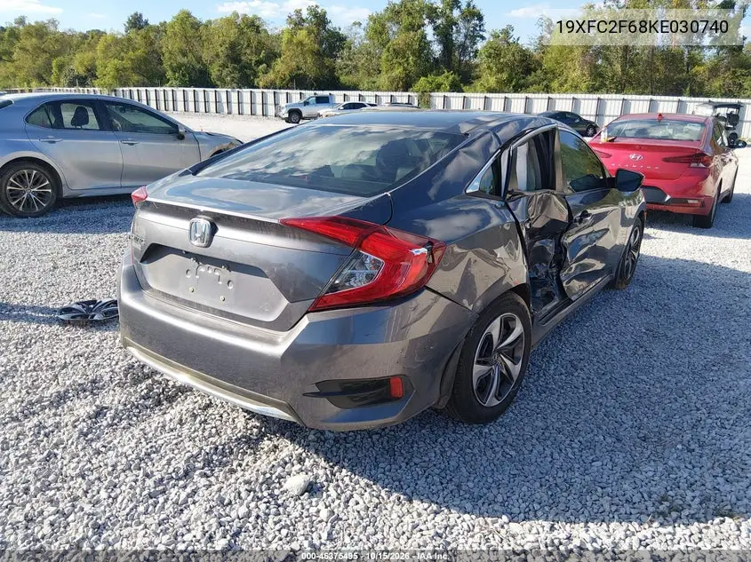 2019 HONDA CIVIC VIN 19XFC2F68KE030740 — фото 4