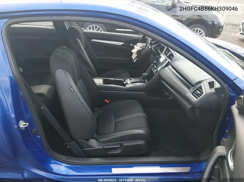 2019 HONDA CIVIC VIN 2HGFC4B86KH309046 — фото 5