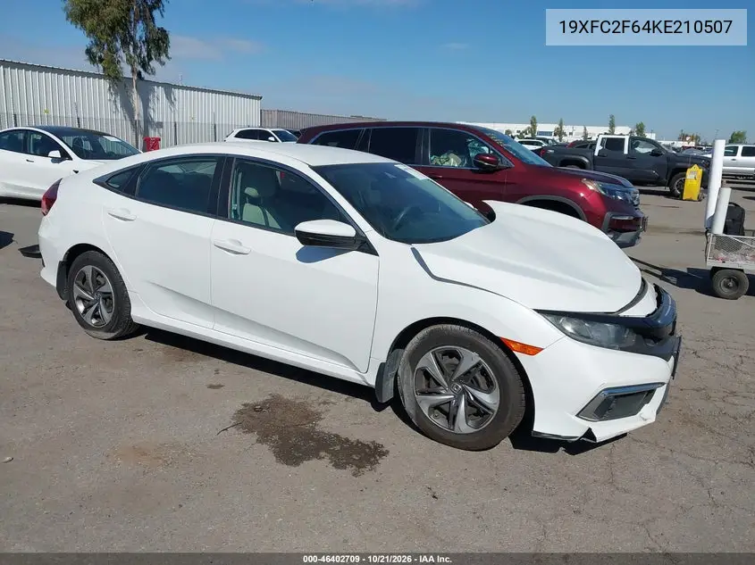 HONDA CIVIC 2019, VIN 19XFC2F64KE210507