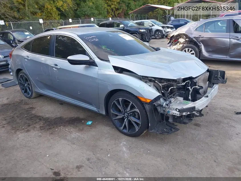 HONDA CIVIC 2019, VIN 2HGFC2F8XKH535346