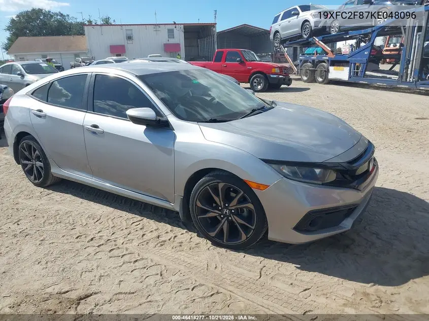 HONDA CIVIC 2019, VIN 19XFC2F87KE048096
