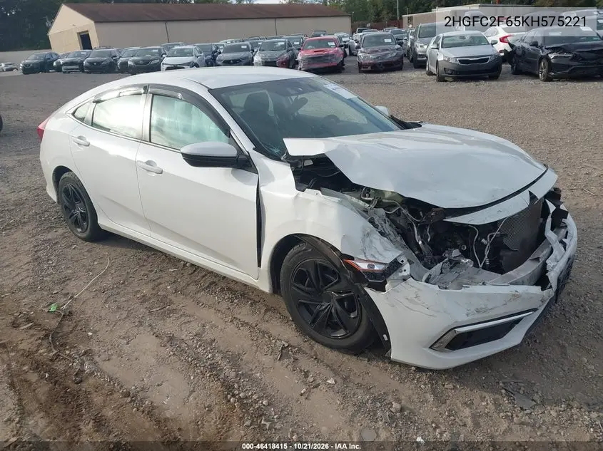 HONDA CIVIC 2019, VIN 2HGFC2F65KH575221