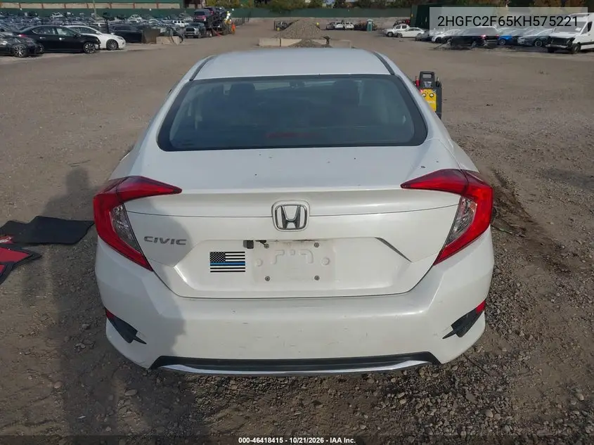 2019 HONDA CIVIC VIN 2HGFC2F65KH575221 — фото 16