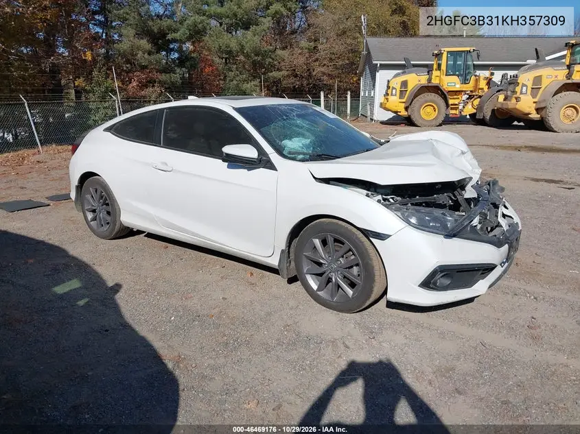HONDA CIVIC 2019, VIN 2HGFC3B31KH357309