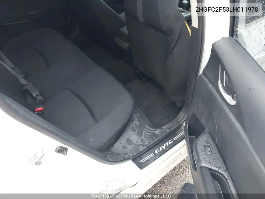 2020 HONDA CIVIC VIN 2HGFC2F53LH011978 — фото 8