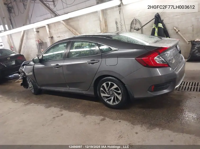2020 HONDA CIVIC VIN 2HGFC2F77LH003612 — фото 14