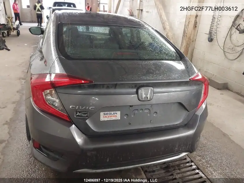 2020 HONDA CIVIC VIN 2HGFC2F77LH003612 — фото 16