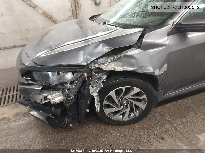 2020 HONDA CIVIC VIN 2HGFC2F77LH003612 — фото 21