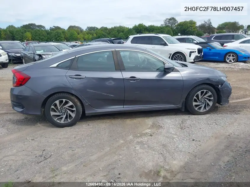 2020 HONDA CIVIC VIN 2HGFC2F78LH007457 — фото 13
