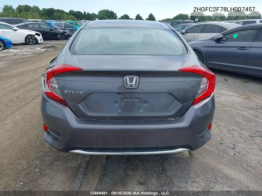 2020 HONDA CIVIC VIN 2HGFC2F78LH007457 — фото 16