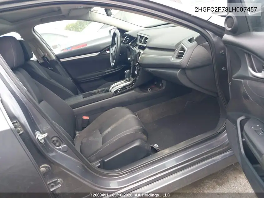 2020 HONDA CIVIC VIN 2HGFC2F78LH007457 — фото 5
