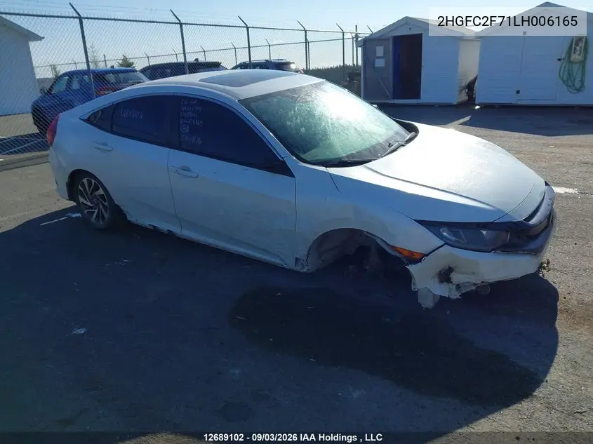 HONDA CIVIC 2020, VIN 2HGFC2F71LH006165
