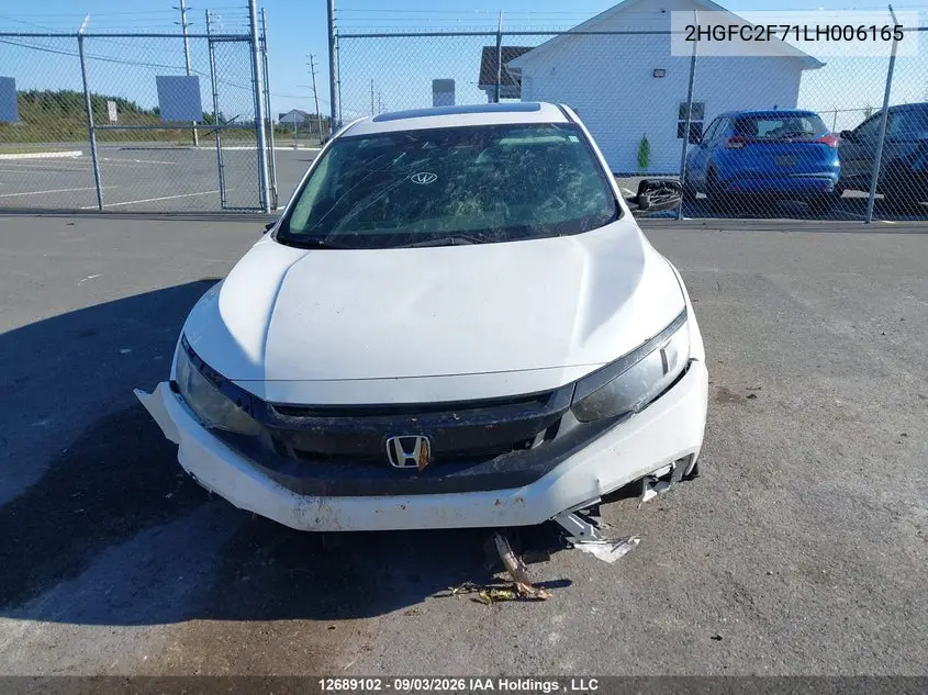 2020 HONDA CIVIC VIN 2HGFC2F71LH006165 — фото 12