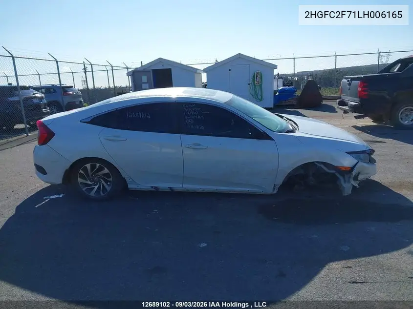 2020 HONDA CIVIC VIN 2HGFC2F71LH006165 — фото 13