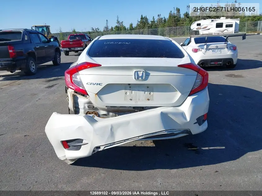 2020 HONDA CIVIC VIN 2HGFC2F71LH006165 — фото 16