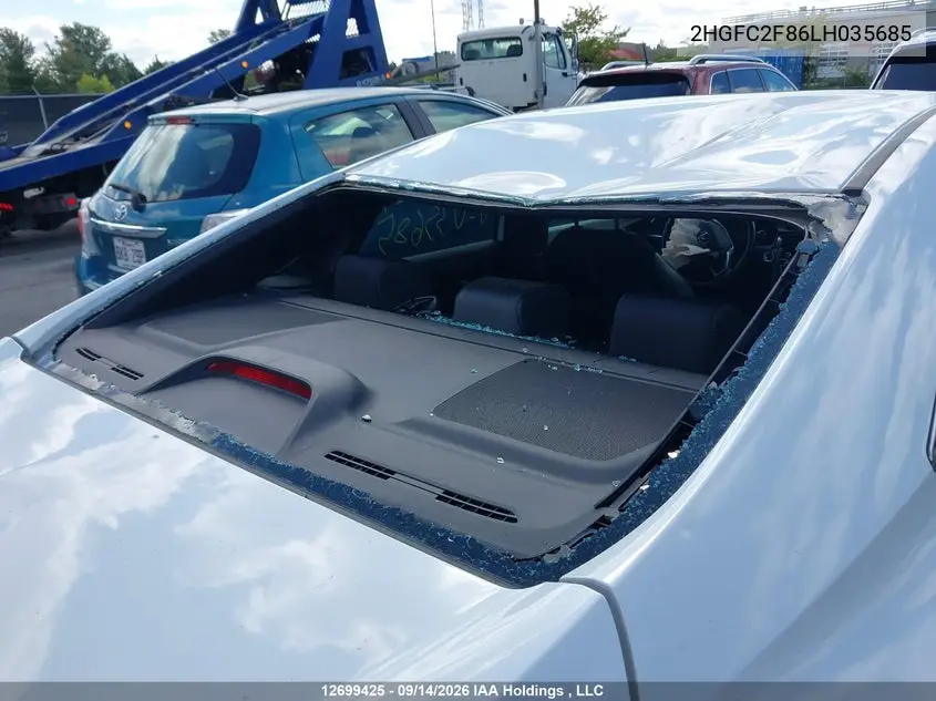 2020 HONDA CIVIC VIN 2HGFC2F86LH035685 — фото 21