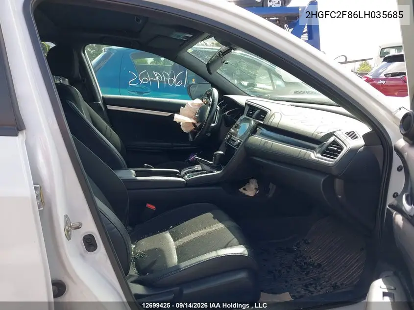 2020 HONDA CIVIC VIN 2HGFC2F86LH035685 — фото 5