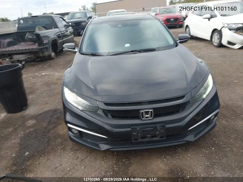 2020 HONDA CIVIC VIN 2HGFC1F91LH101160 — фото 12