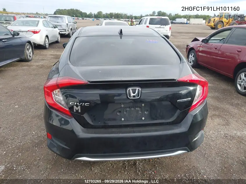 2020 HONDA CIVIC VIN 2HGFC1F91LH101160 — фото 16