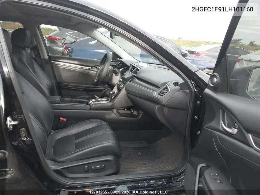2020 HONDA CIVIC VIN 2HGFC1F91LH101160 — фото 5