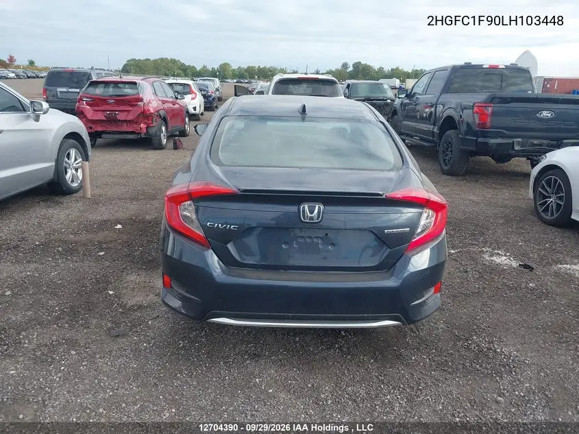 2020 HONDA CIVIC VIN 2HGFC1F90LH103448 — фото 16