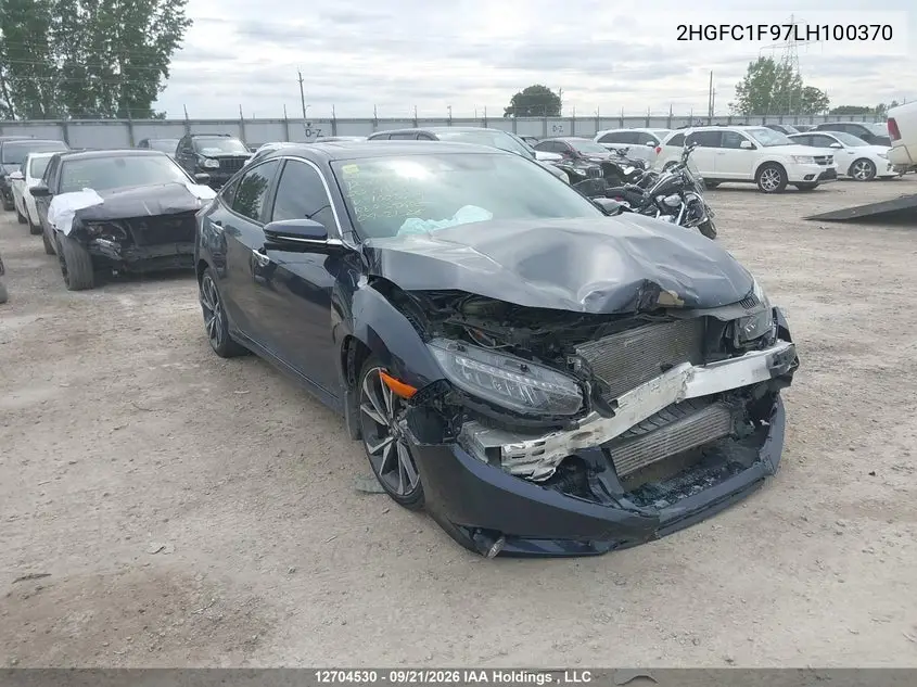 HONDA CIVIC 2020, VIN 2HGFC1F97LH100370