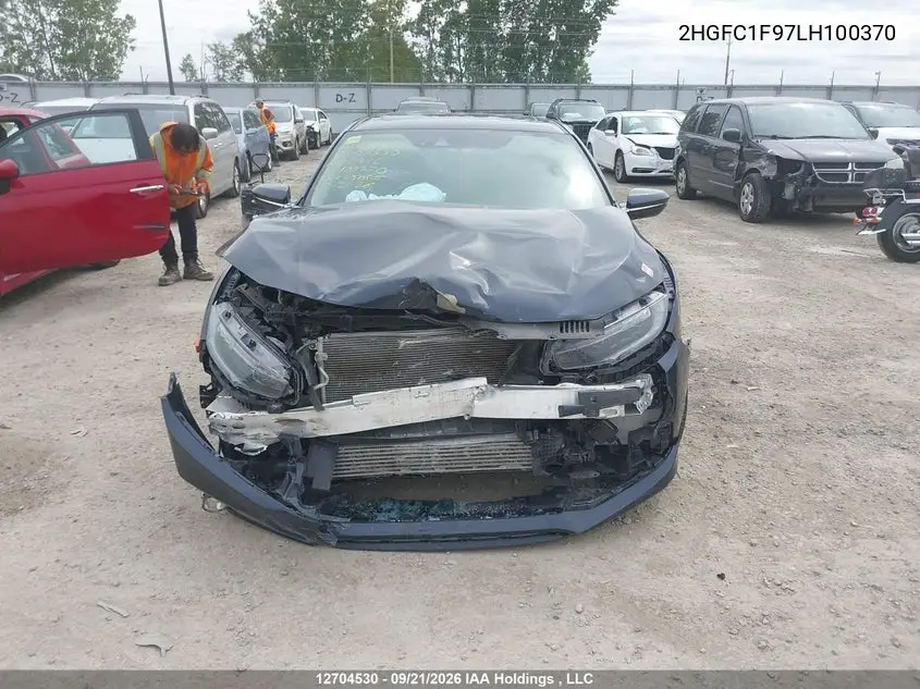 2020 HONDA CIVIC VIN 2HGFC1F97LH100370 — фото 12