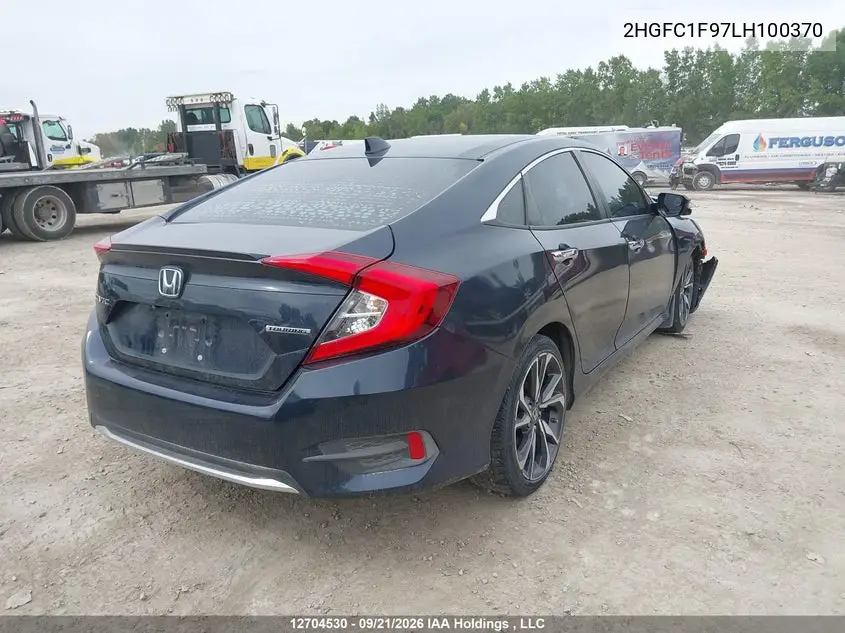 2020 HONDA CIVIC VIN 2HGFC1F97LH100370 — фото 4