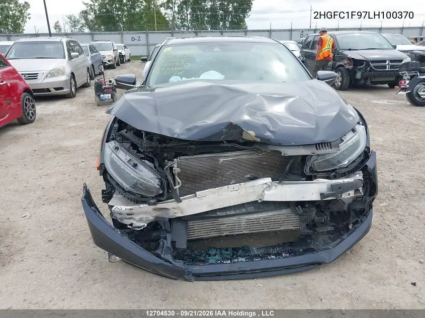 2020 HONDA CIVIC VIN 2HGFC1F97LH100370 — фото 6